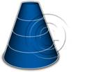 Download cone up 4blue PowerPoint Graphic and other software plugins for Microsoft PowerPoint