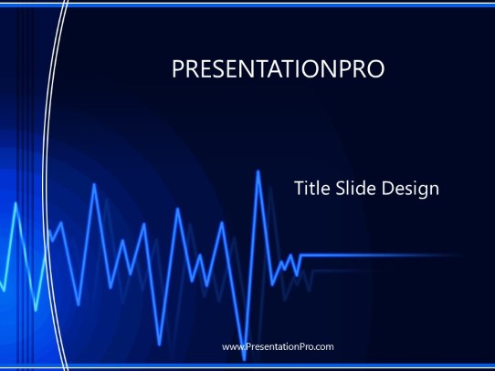 Medical EKG PowerPoint Template title slide design