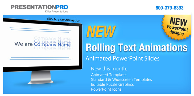 presentationPro New Rolling Animated Text for PowerPoint