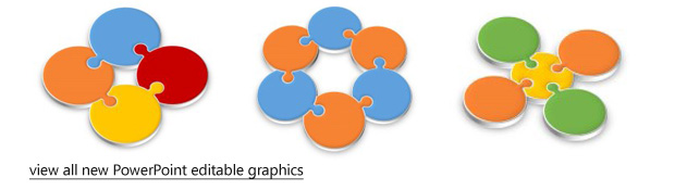 new fully editable puzzle graphics for PowerPoint