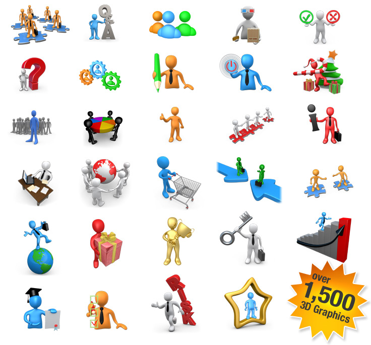 3D stick figures
