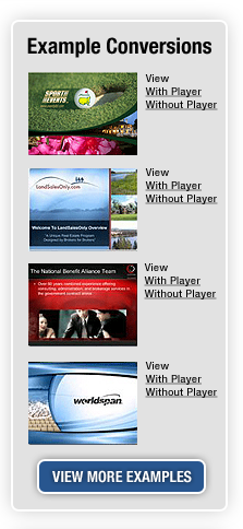 PowerCONVERTER convert to Flash Examples