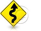 Download windingroadsign 01a PowerPoint Graphic and other software plugins for Microsoft PowerPoint
