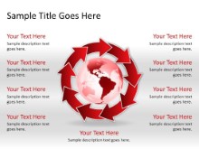 Download arrowcycle a 9red globe PowerPoint Slide and other software plugins for Microsoft PowerPoint