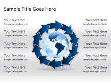 Download arrowcycle c 10blue globe PowerPoint Slide and other software plugins for Microsoft PowerPoint