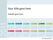 Download 2011 calendar view PowerPoint Template and other software plugins for Microsoft PowerPoint