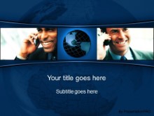 Download global communication 02 blue PowerPoint Template and other software plugins for Microsoft PowerPoint
