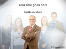 Download standing proud coworkers PowerPoint Template and other software plugins for Microsoft PowerPoint