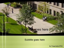 Download main campus walkway PowerPoint Template and other software plugins for Microsoft PowerPoint