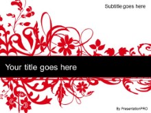 Download floral abstract red PowerPoint Template and other software plugins for Microsoft PowerPoint