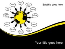 Download hello world yellow PowerPoint Template and other software plugins for Microsoft PowerPoint