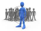 3D people-Be Different 3D stick figure for PowerPoint