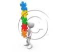 3D people-Balance 3D stick figure for PowerPoint