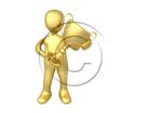 3D people-Big Trophy 3D stick figure for PowerPoint