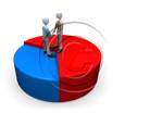 3D people-Business Union 3D stick figure for PowerPoint