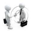 3D people-Business Deal 3D stick figure for PowerPoint