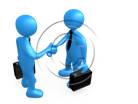 3D people-Business Deal 3D stick figure for PowerPoint