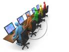 3D people-Business Internet Access 2 3D stick figure for PowerPoint
