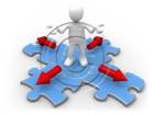 3D people-Arrows 3D stick figure for PowerPoint