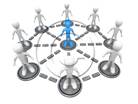 3D people-Business Network 3D stick figure for PowerPoint