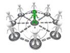 3D people-Business Network 3D stick figure for PowerPoint