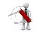 3D people-Business Solution 3D stick figure for PowerPoint