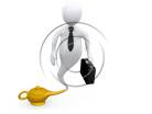 3D people-Business Genie 3D stick figure for PowerPoint