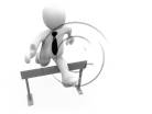 3D people-Business Obstacles 3D stick figure for PowerPoint