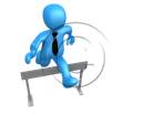 3D people-Business Obstacles 3D stick figure for PowerPoint