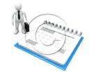 3D people-Calendar 3D stick figure for PowerPoint