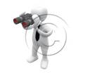 3D people-Bionoculars 3D stick figure for PowerPoint