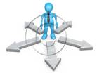 3D people-Arrows 5 3D stick figure for PowerPoint