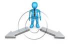 3D people-Arrows 2 3D stick figure for PowerPoint
