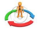 3D people-Arrow Circle 3 3D stick figure for PowerPoint