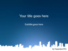 Download downtown view blue PowerPoint Template and other software plugins for Microsoft PowerPoint