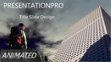 Climbing Widescreen PPT PowerPoint Animated Template Background