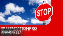 Stop In Clouds Widescreen PPT PowerPoint Animated Template Background