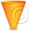 Download cone down 10orange PowerPoint Graphic and other software plugins for Microsoft PowerPoint