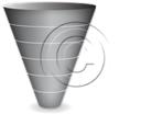 Download cone down 6gray PowerPoint Graphic and other software plugins for Microsoft PowerPoint