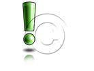 Download exclamation point green PowerPoint Graphic and other software plugins for Microsoft PowerPoint