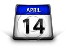 Calendar April 14 PPT PowerPoint Image Picture