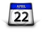Calendar April 22 PPT PowerPoint Image Picture