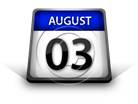 Calendar August03 PPT PowerPoint Image Picture