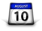 Calendar August10 PPT PowerPoint Image Picture
