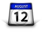 Calendar August12 PPT PowerPoint Image Picture