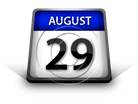 Calendar August29 PPT PowerPoint Image Picture