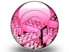 Building Blocks Pink Circle Color Pencil PPT PowerPoint Image Picture