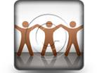 Celebrating Teamwork Squarerown Square PPT PowerPoint Image Picture