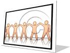 Celebrating Teamwork Brown F Color Pencil PPT PowerPoint Image Picture