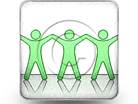 Celebrating Teamwork Green Square Color Pencil PPT PowerPoint Image Picture